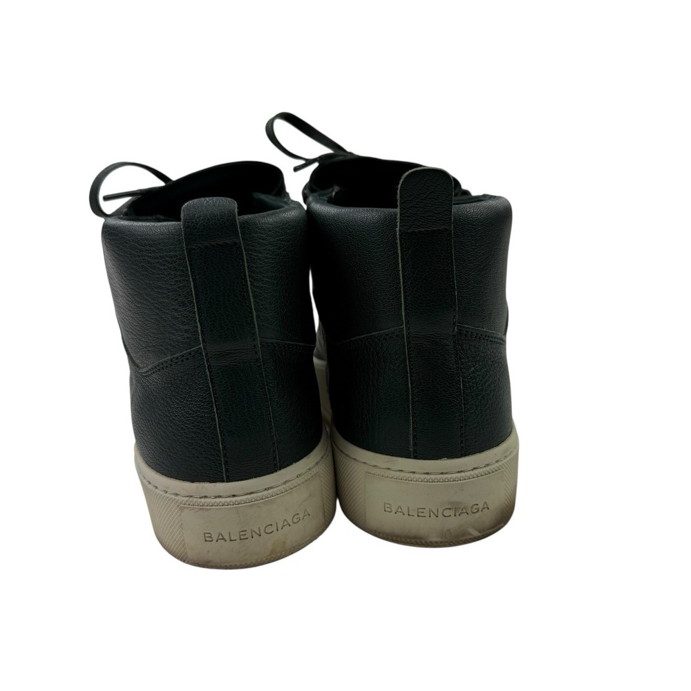 Balenciaga Green Leather High Top Designer Shoes Men's Size‎ 44 Style 449678 - Picture 6 of 12
